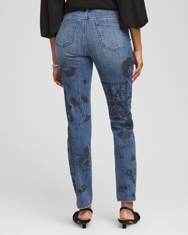 Mixed-Media Girlfriend Slim Ankle Jeans - image 3